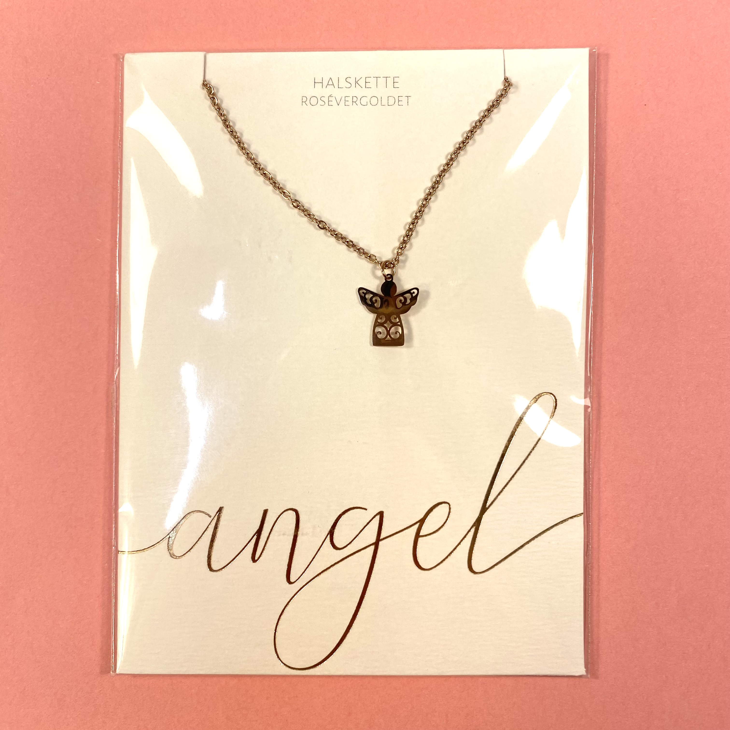 Halskette "Engel" Rosévergoldet 