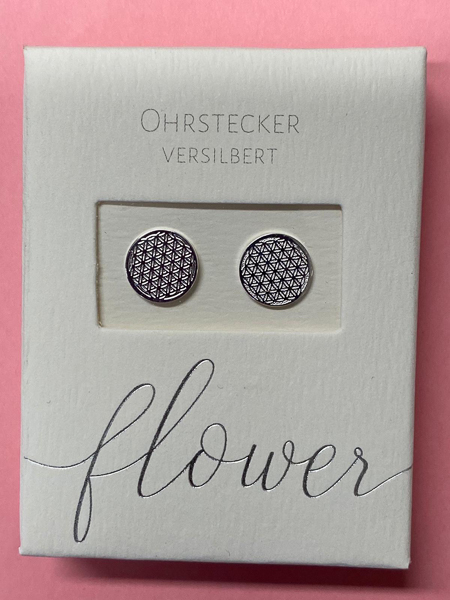 Ohrstecker "Blume des Lebens" 999 feinversilbert