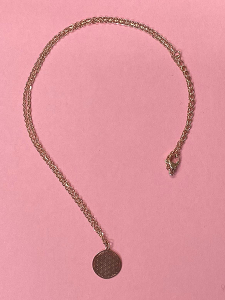 Halskette "Blume des Lebens" Rosévergoldet